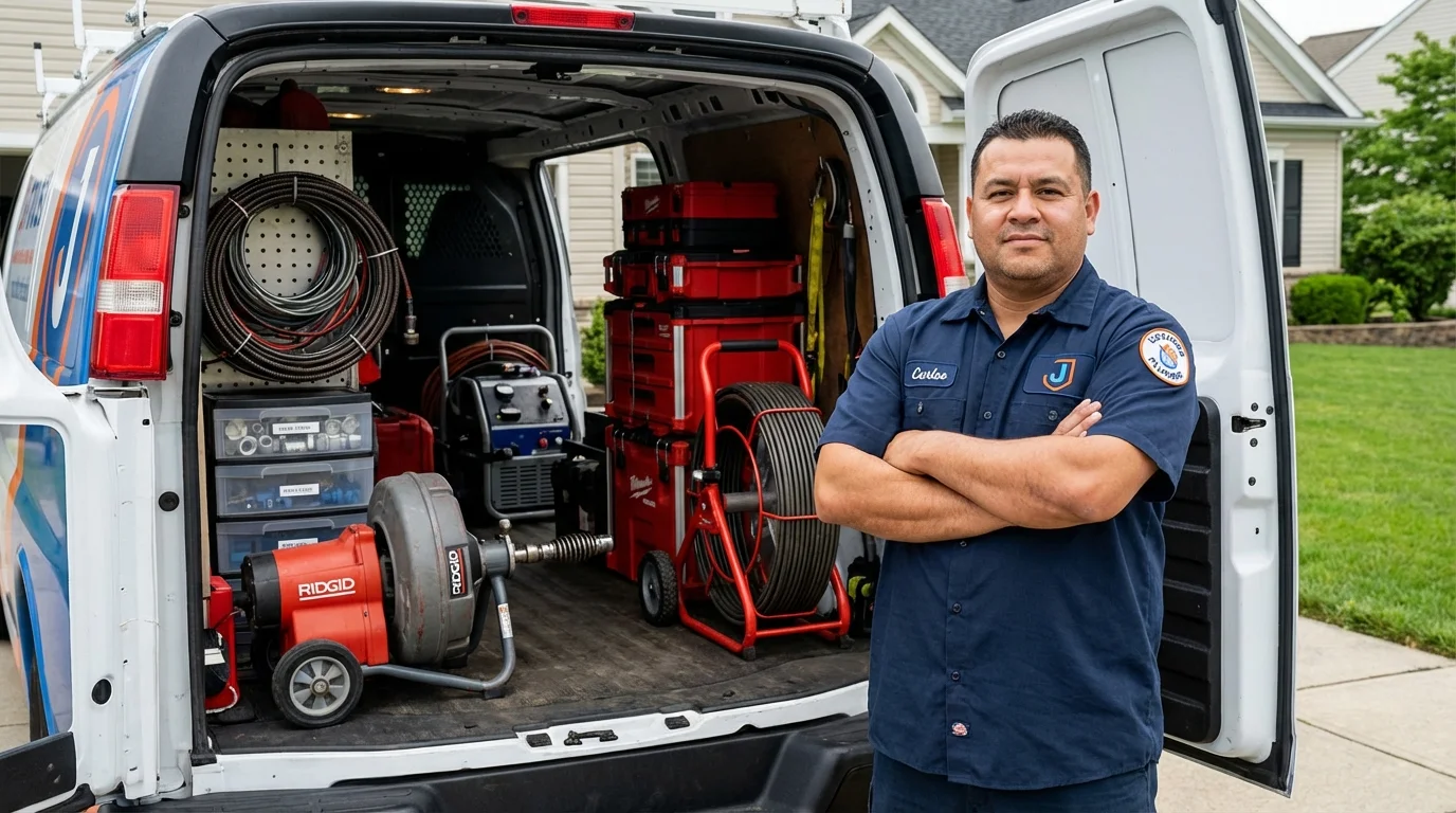 Professional drain cleaning equipment and Johns Plumbing LLC plumber in New City