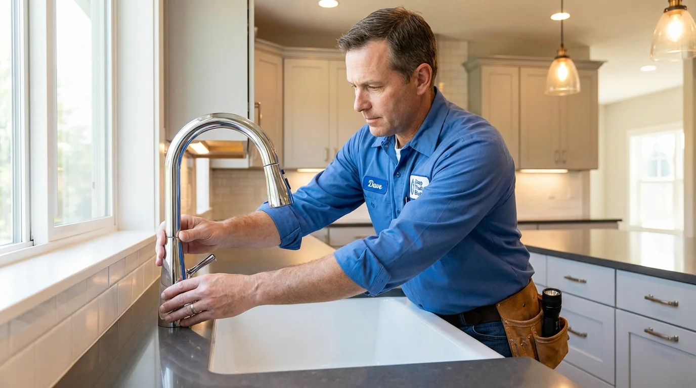 Kitchen faucet installation by Johns Plumbing LLC in New City