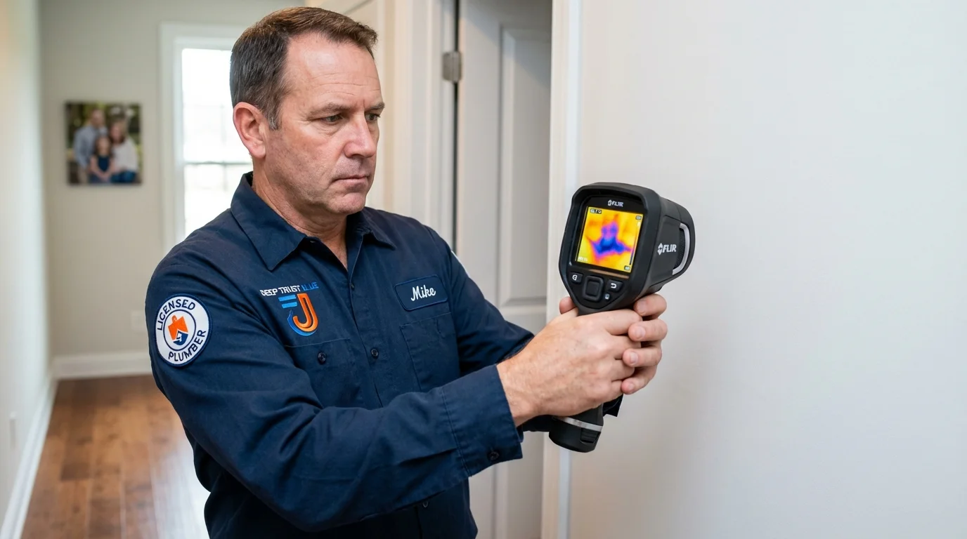 Thermal imaging leak detection by Johns Plumbing LLC in New City